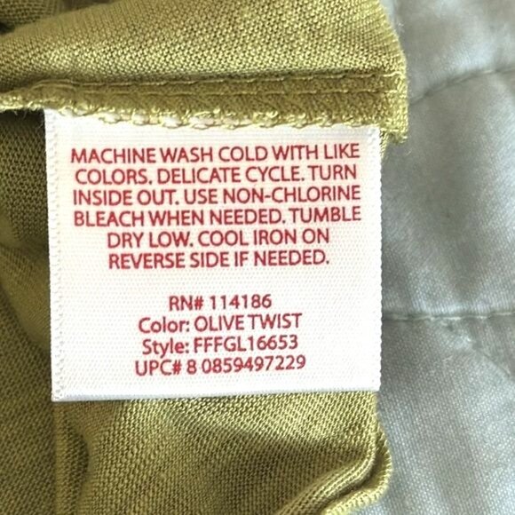 Faded Glory Olive Twist Top XL (16-18) - Picture 2 of 9